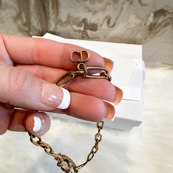 Christian DIOR Diorodeo Horse Chain Antiqued Gold Collar Necklace - Picture 5 of 9